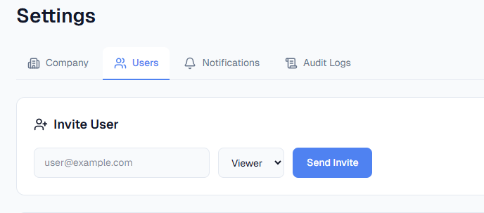 User Invite Form